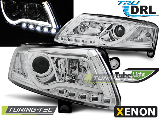 4265_0.jpg Faros XENON TUBE LIGHT DRL CROMO para AUDI A6 C6 04-08