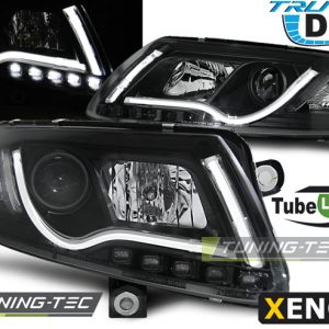 Faros XENON TUBE LIGHT DRL NEGRO para AUDI A6 C6 04-08