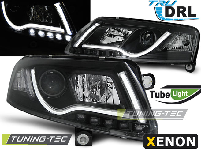 4266_0.jpg Faros XENON TUBE LIGHT DRL NEGRO para AUDI A6 C6 04-08