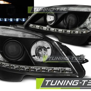 Faros DAYLIGHT BLACK para MERCEDES W204 07-10