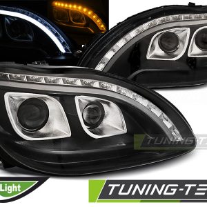 Faros TUBE LIGHT BLACK para MERCEDES W220 S-Clase 09.98-05.05