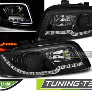 Faros TUBE LIGHT NEGRO para AUDI A4 B6 10.00-10.04
