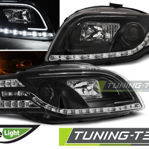 Faros TUBE LIGHT NEGRO para AUDI A4 B7 11.04-03.08