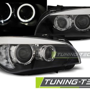 Faros ANGEL EYES LED BLACK para BMW X1 E84 10.09-07.12
