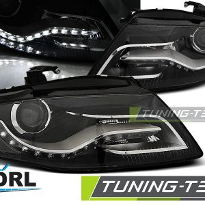 Faros Real DRL NEGRO para AUDI A4 B8 04.08- 11
