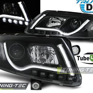 Faros TUBE LIGHT DRL NEGRO para AUDI A6 C6 04.04-08