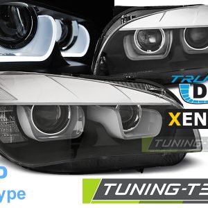 Faros XENON U-LED LIGHT BLACK para BMW X1 E84 08.12-01.14