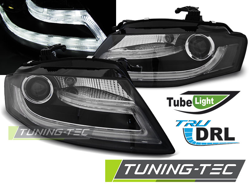 4543_0.jpg Faros Real DRL NEGRO para AUDI A4 B8 04.08-11