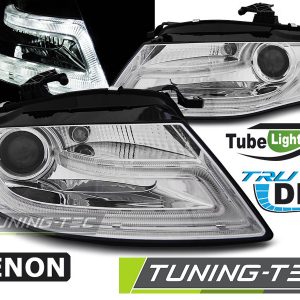 Faros XENON Real DRL CROMO para AUDI A4 B8 04.08-11
