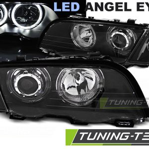 Faros ANGEL EYES LED BLACK para BMW E46 98-01 S/T
