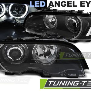 Faros ANGEL EYES LED BLACK para BMW E46 99-03 COUPE CABRIO