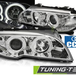 Faros ANGEL EYES CCFL CHROME para BMW E46 04.03-06 COUPE CABRIO
