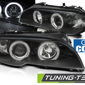 Faros ANGEL EYES CCFL BLACK para BMW E46 04.03-06 COUPE CABRIO