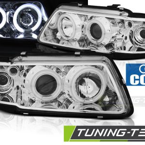 Faros ANGEL EYES CCFL CROMO para AUDI A3 8L 08.96-08.00