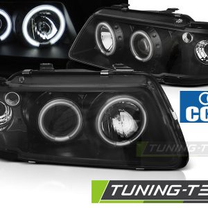 Faros ANGEL EYES CCFL NEGRO para AUDI A3 8L 08.96-08.00