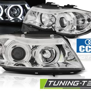 Faros ANGEL EYES CCFL CHROME para BMW E90/E91 03.05-08.08