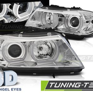 Faros U-LED LIGHT 3D CHROME para BMW E90/E91 03.05-08.08