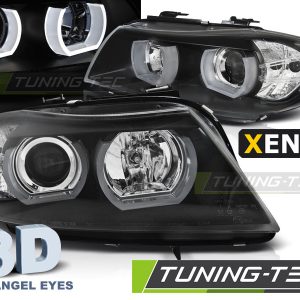 Faros XENON U-LED LIGHT 3D BLACK para BMW E90/E91 03.05-08.08