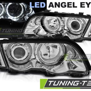 Faros ANGEL EYES LED CHROME para BMW E46 05.98-08.01 S/T