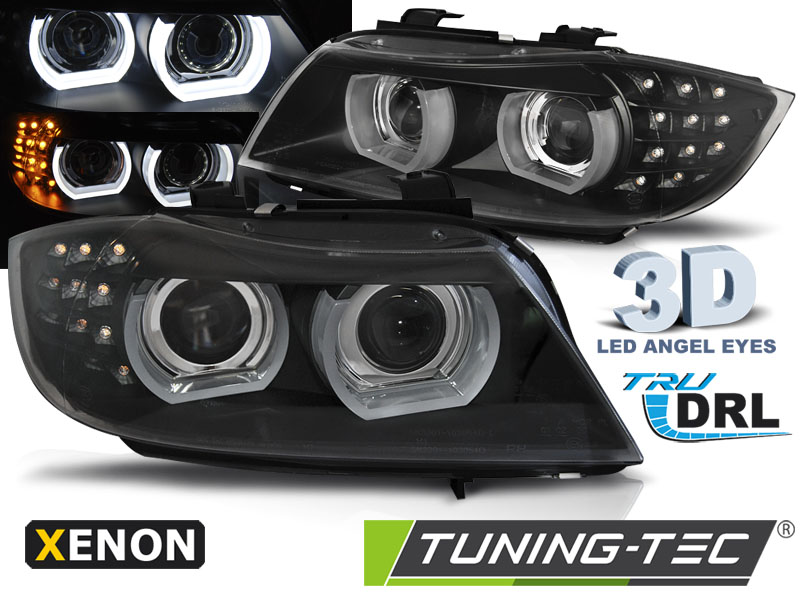5739_0.jpg Faros XENON ANGEL EYES LED DRL BLACK para BMW E90/E91 09-11