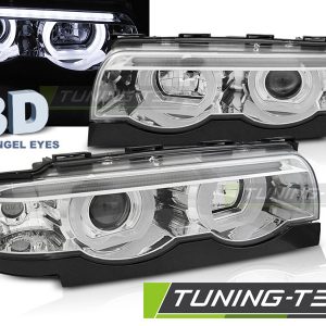 Faros ANGEL EYES LED 3D CHROME para BMW E38 94-01
