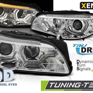 Faros XENON ANGEL EYES LED DRL CHROME SEQ para BMW F10/F11 10-13