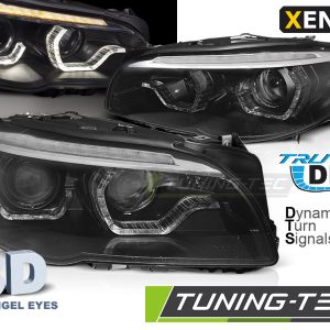 Faros XENON ANGEL EYES LED DRL BLACK SEQ para BMW F10/F11 10-13