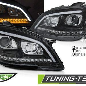 Faros TUBE LIGHT BLACK SEQ para MERCEDES W164 ML M-Clase 09-11