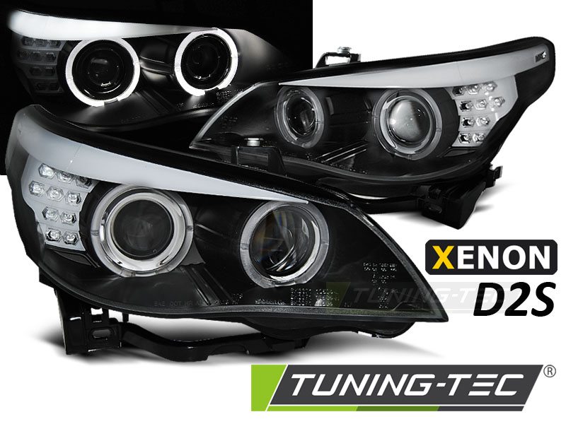 6747_0.jpg Faros XENON D2S ANGEL EYES BLACK LED INDICATOR para BMW E60/E61 03-04