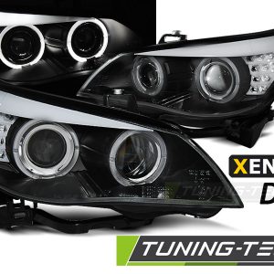 Faros XENON D1S ANGEL EYES BLACK LED INDICATOR para BMW E60/E61 05-07