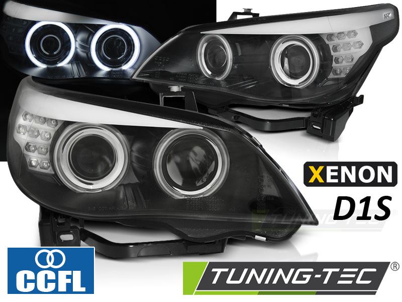 6750_0.jpg Faros XENON D1S CCFL ANGEL EYES BLACK LED INDICATOR para BMW E60/E61 05-07