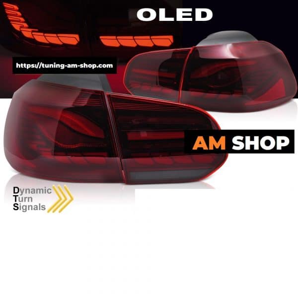 Pilotos traseros DYNAMIC LED para VW Golf 6 en Rojo/Cereza