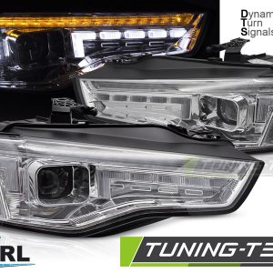 Faros HALOGENOS LED CROMO DINAMICOS para AUDI A5 11-16