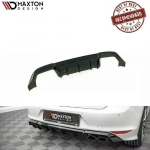 Difusor DTM Look Maxton Design V.1 VW Golf 7 R y R-Line negro brillante