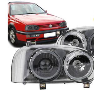 Faros delanteros VW Golf 3 Bifoco en Fumé TYC