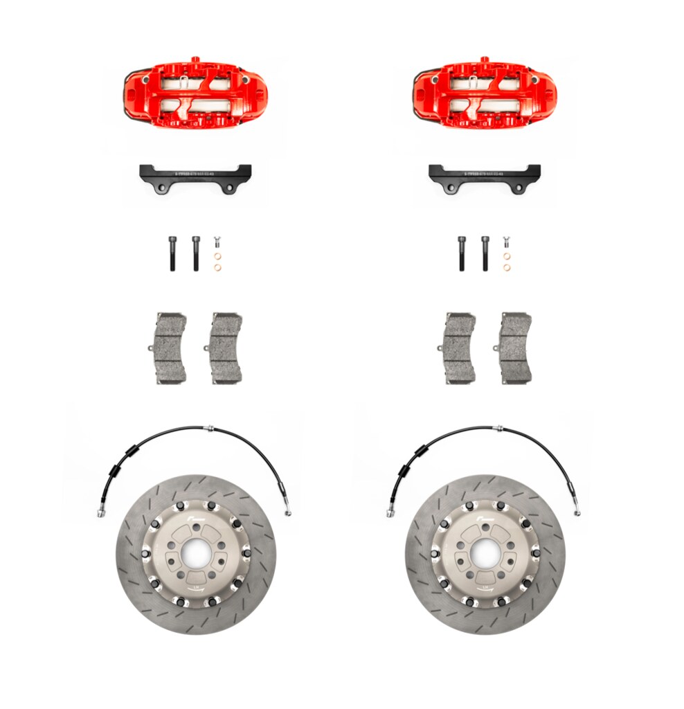 VWR650000-RED-5.jpg Kit de Frenos RacingLine Stage 3 de 380mm 6 Pistones MQB / MQB evo en Rojo