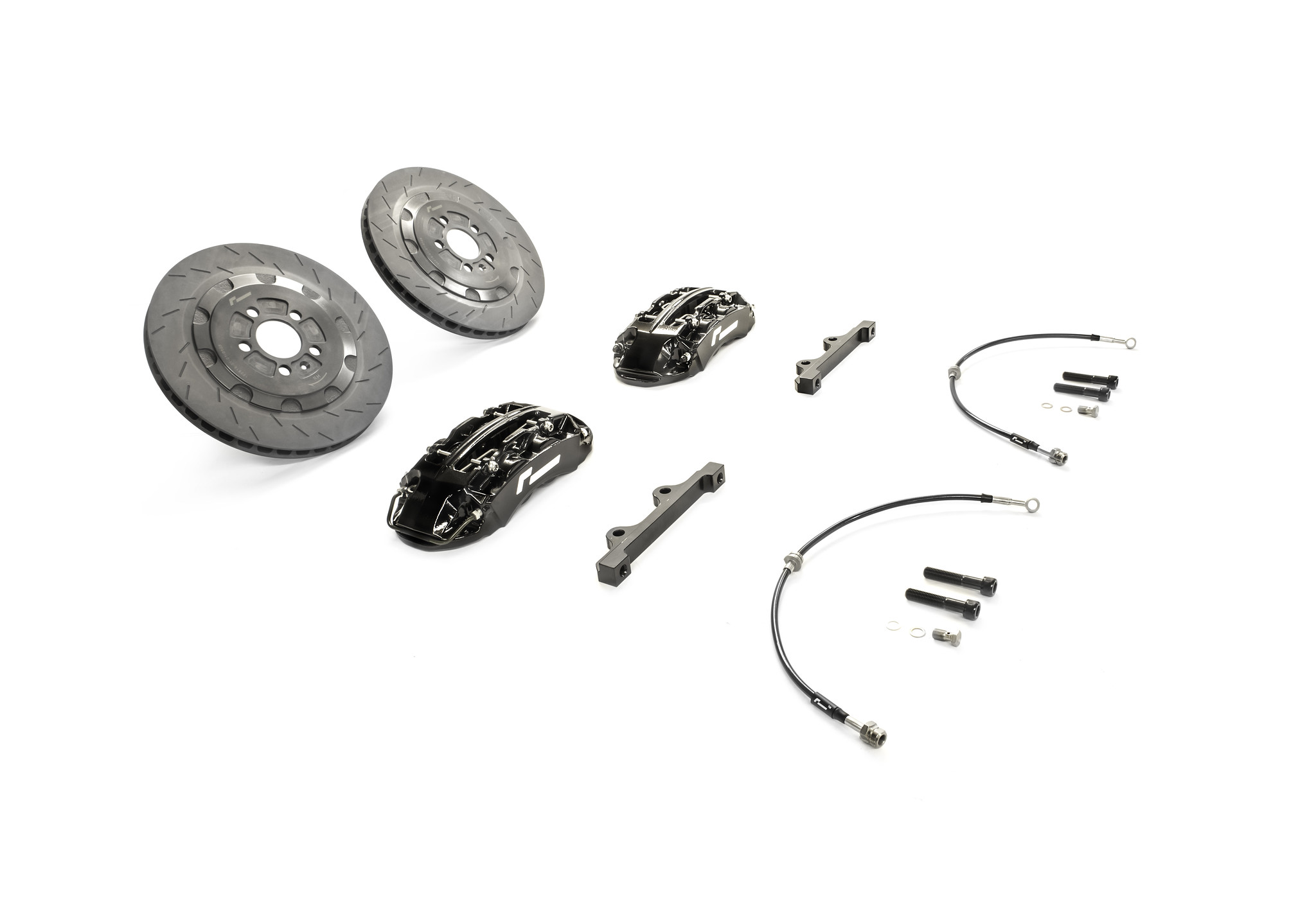 VWR652001-BLK-4.jpg Kit de Frenos RacingLine Stage 2 Evo de 330mm 4 Pistones VW Polo 6R 6C Seat Ibiza 6J Audi S1 en Negro