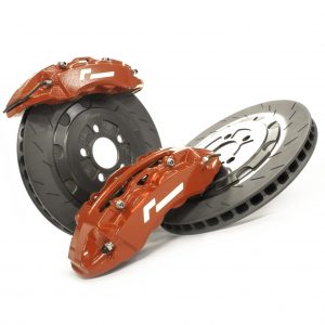 Kit de Frenos RacingLine Stage 2 Evo de  330mm 4 Pistone VW Polo 6R 6C Seat Ibiza 6J Audi S1 en Rojo
