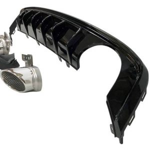 Difusor Trasero Audi A6 / A6 Avant C8 19-21 Look RS6 Negro brillante