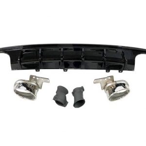 Difusor Trasero Audi A6 / A6 Avant C8 19-21 Look RS6 Negro brillante
