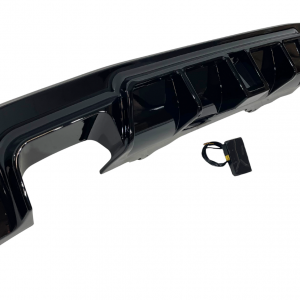 Difusor Trasero BMW E60 look M Performance Brillante Negro Luz de freno led