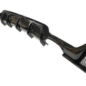 Difusor Trasero BMW F32 / F33 / F36 Look M Performance 2 Salidas doble Brillante Negro