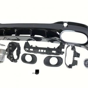 Difusor Trasero Mercedes W118 CLA Look A35 Negro Brillo