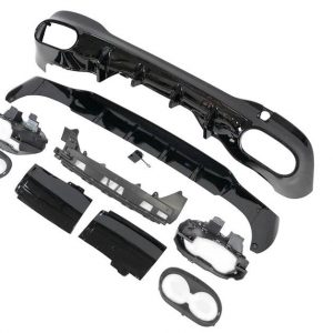 Difusor Trasero Mercedes W118 CLA Look A45 Negro Brillo