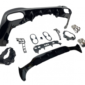 Difusor Trasero Mercedes W118 CLA Look A45 Negro Brillo