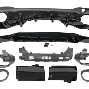 Difusor Trasero Mercedes W118 CLA Look A45 Negro Brillo