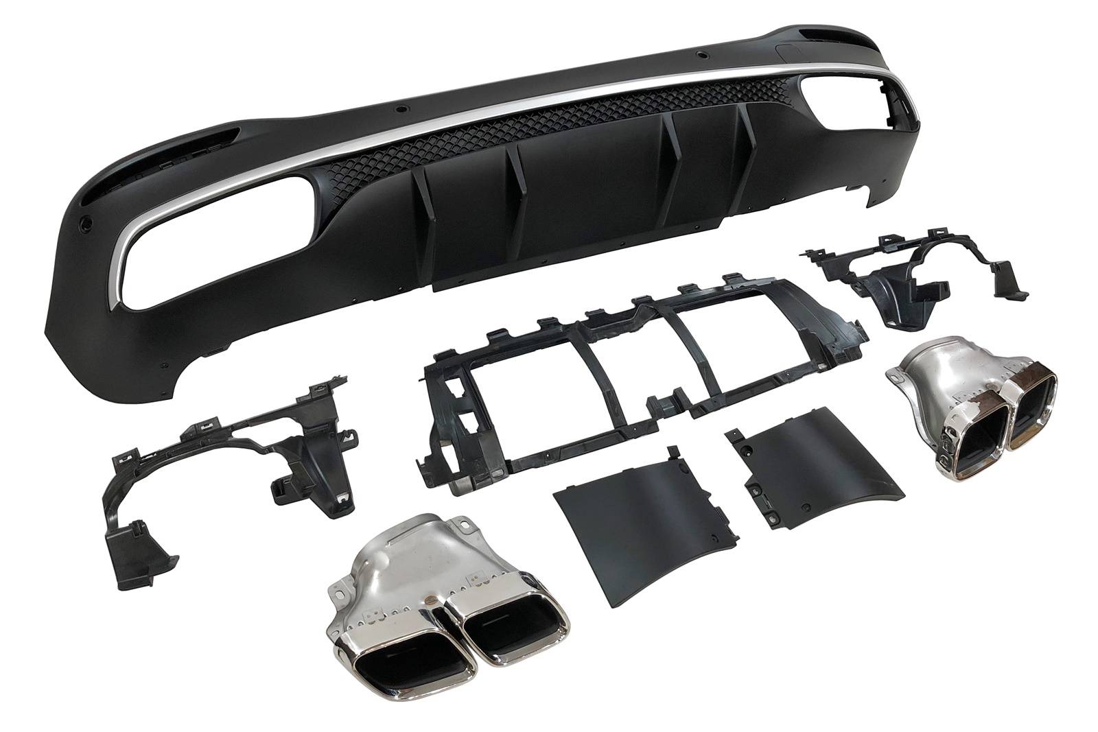 difusor-trasero-mercedes-w167-gle-2020-colas-1.jpg Difusor Trasero Mercedes GLE W167 GLE 2020 + Colas de Escape