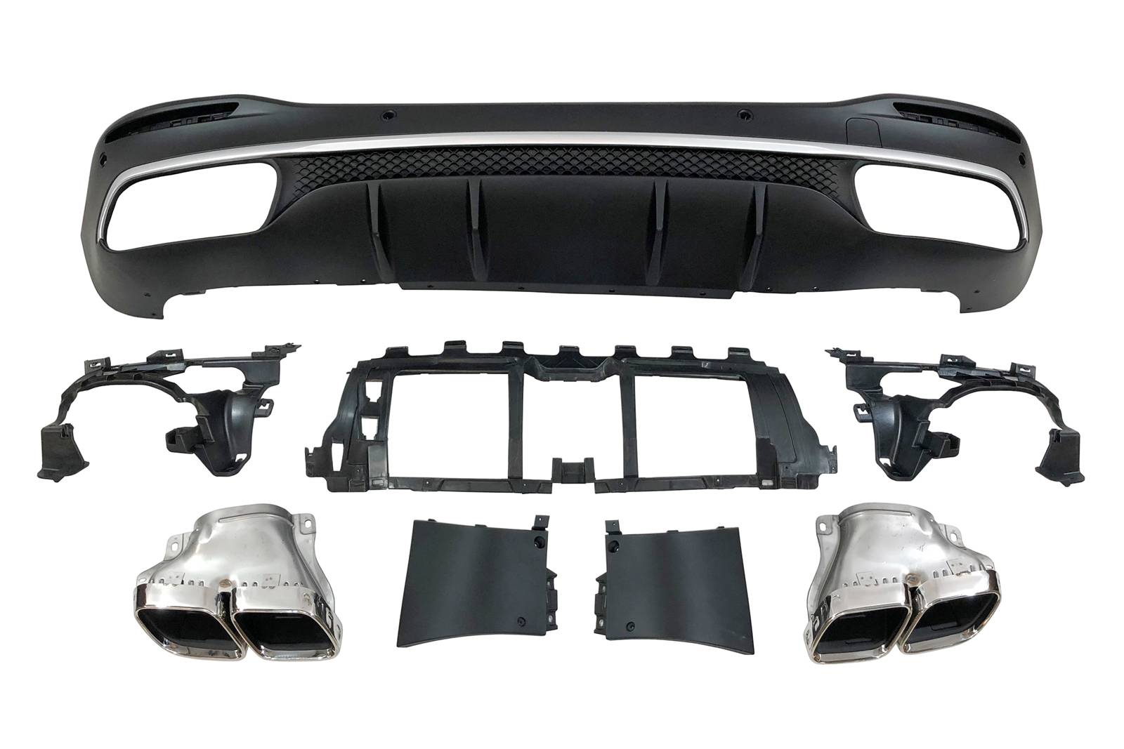 difusor-trasero-mercedes-w167-gle-2020-colas.jpg Difusor Trasero Mercedes GLE W167 GLE 2020 + Colas de Escape