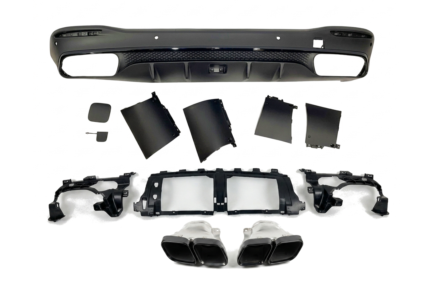 difusor-trasero-mercedes-w167-gle-2020-colas.png Difusor Trasero Mercedes GLE W167 / X167 GLE / GLS Look 63 2020-2025