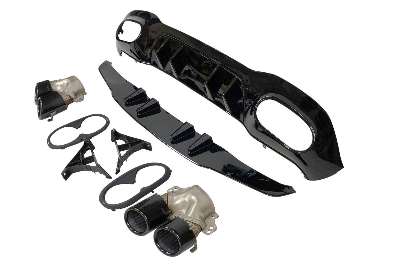 difusor-trasero-mercedes-w177-amg-look-a45-1.jpg Difusor Trasero Mercedes Clase A W177 2018-2023 / 2023+ Look AMG A45